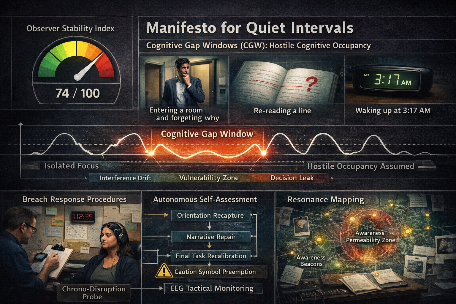 Composite continuity-research visualization board